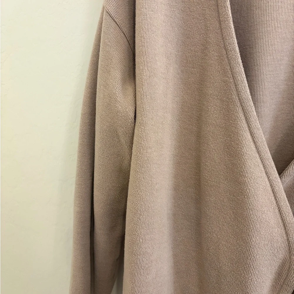Women's Tan Cardigan Sweater - Picture 5 of 9